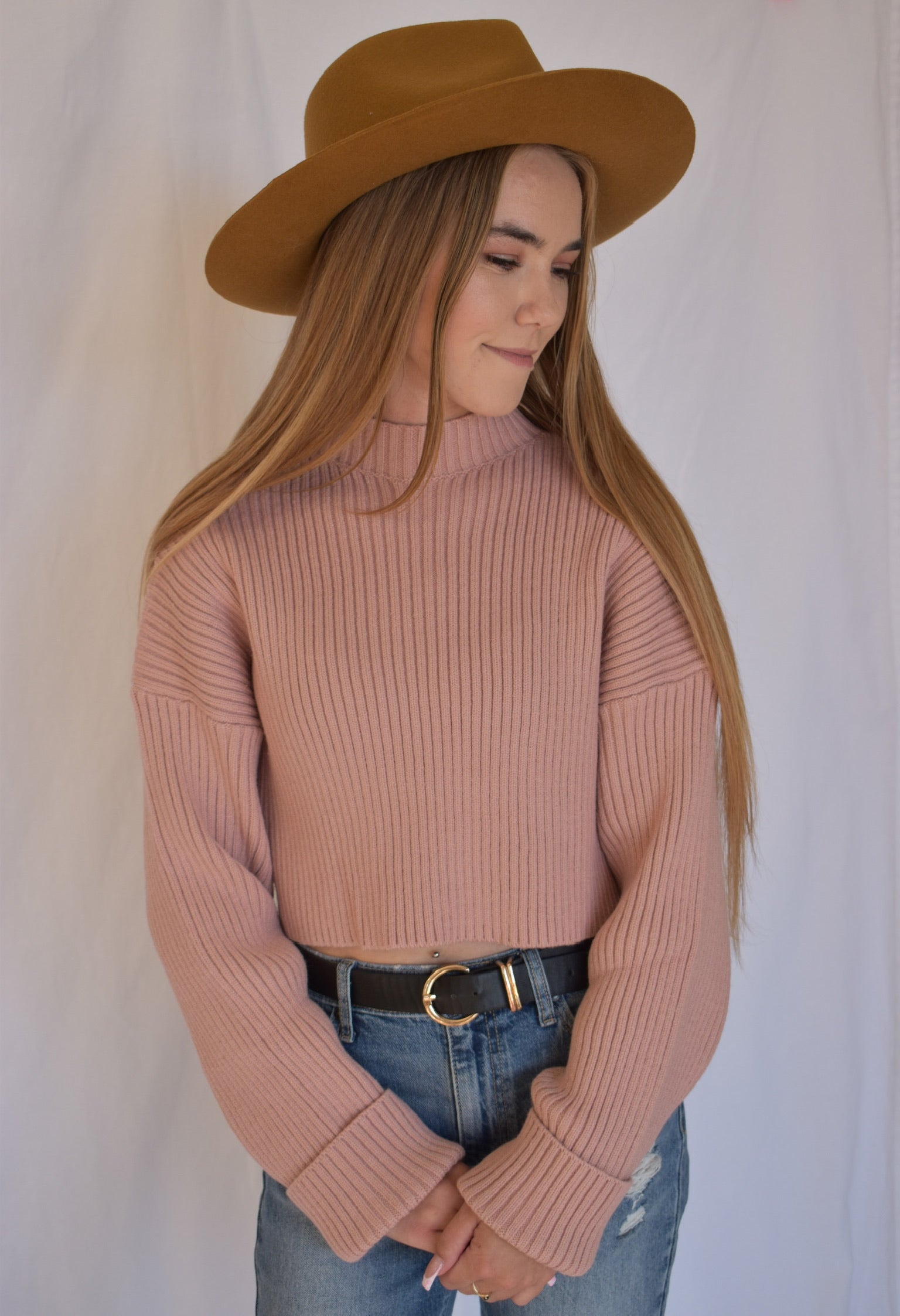 Ribbed Crop Sweater